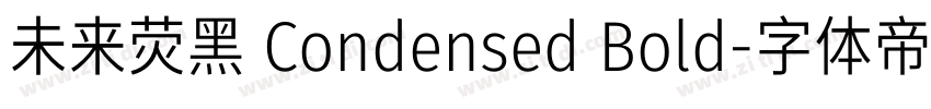 未来荧黑 Condensed Bold字体转换